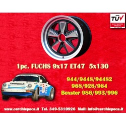 1 pz. cerchio Porsche  Fuchs 9x17 ET47 5x130 RSR style 944 1987-, 944S, 944S2, 968, 928, 964, 993, 996, Boxster 986 rear
