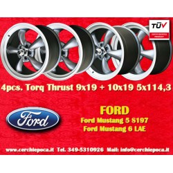4 Stk Felgen Ford Torq Thrust  9x19 ET45 10x19 ET42 5x114.3 anthrazit/glanzgedreht Mustang S197 (2005-14), LAE (2105-)