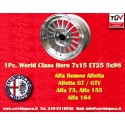 1 pc. wheel Alfa Romeo WCHE 7x15 ET25 5x98 silver/diamond cut Alfetta GTV 2.5, 75 1.8T, 2.0i, 3.0i, 156, 164