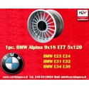 1 ud. llanta BMW Alpina 9x18 ET7 5x120 silver 5 E34, 6 E24, 7 E23, E32, 8 E31