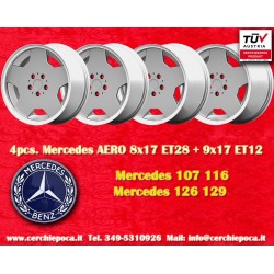 Mercedes Aero 9x17 ET0 5x112 silver/diamond cut 107 108 109 116 123 126 only back axle cerchio wheel jante llanta felge