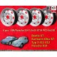 4 pcs. wheels Volkswagen Porsche OEM 5.5x15 ET34 4x130 silver Beetle 67- Karmann Ghia 67- Typ 3 411 412 Porsche 914 
