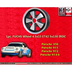 1 pc. jante Porsche  Fuchs 4.5x15 ET42 5x130 anodized look 356 C SC 911 -1969 912