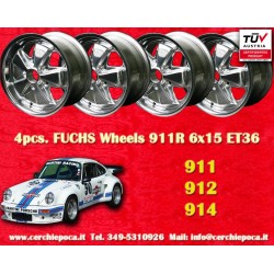 Porsche  Fuchs 6x15 ET36 5x130 fully polished 356 C SC, 911 -1989, 914 6 cerchio wheel jante llanta felge
