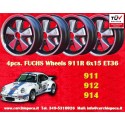 4 pcs. wheels Porsche  Fuchs 6x15 ET36 5x130 RSR style 356 C SC 911 -1989 914-6