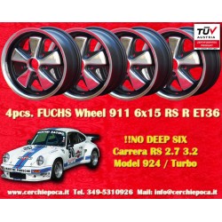 Porsche Fuchs 6x15 ET36 5x130 RSR style 911 -1989, 914 6, 944 -1986, 924 turbo-Carrera GT cerchio wheel jante felge llanta