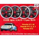 4 pcs. wheels Porsche Fuchs 4.5x15 ET42 6x15 ET36 5x130 matt black/diamond cut 356 C SC 911 -1969 912