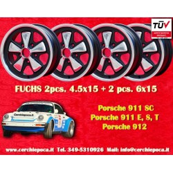 4 pcs. wheels Porsche Fuchs 4.5x15 ET42 6x15 ET36 5x130 RSR style 356 C SC 911 -1969 912