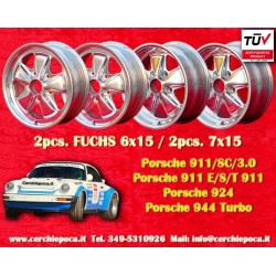 4 pcs. wheels Porsche  Fuchs 6x15 ET36 7x15 ET23.3 5x130 fully polished 911 -1989 914-6 944 -1986 924 turbo-Carrera GT