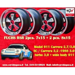 4 pcs. wheels Porsche  Fuchs 7x15 ET23.3 8x15 ET10.6 5x130 RSR style 911 -1989 914-6 944 -1986 924 turbo-Carrera GT