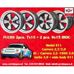 4 pcs. jantes Porsche  Fuchs 7x15 ET23.3 9x15 ET15 5x130 anodized look 911 -1989 914-6 944 -1986 924 turbo-Carrera GT