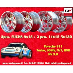 4 pcs. jantes Porsche  Fuchs 9x15 ET15 11x15 ET-27 5x130 fully polished 911 SC Carrera -1987