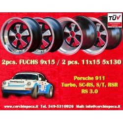 4 pcs. wheels Porsche  Fuchs 9x15 ET15 11x15 ET-27 5x130 RSR style 911 SC Carrera -1987