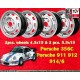 4 pcs. wheels Porsche  Fuchs 4.5x15 ET42 5.5x15 ET42 5x130 silver 356C SC Carrera GS 901 911 912