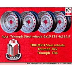 4 cerchi Triumph TR5 TR6 1967-76 6x15 ET1 4x114.3