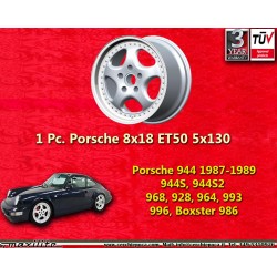 1 pc. wheel Porsche Speedline 8x18 ET50 5x130 silver 996 Turbo, 964 Turbo, 964 Turbo 3.6, 964 Turbo S, 993, 993 Turbo, S