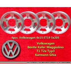 4 piezas Volkswagen Escarabajo llantas 4x15 ET19 5x205