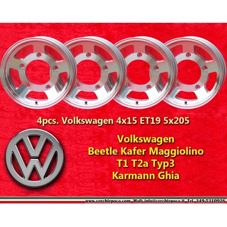 4 pcs. Volkswagen Beetle 4x15 ET19 5x205 wheels