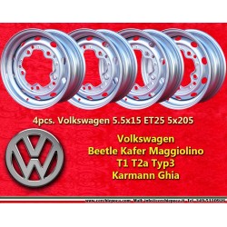 4 Stk Volkswagen Käfer Felgen 5.5x15 ET25 5x205
