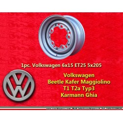 1 piezas Volkswagen Escarabajo llanta 6x15 ET25 5x205