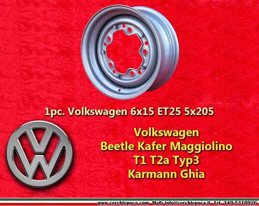 Amargura reducir Y equipo 1 piezas Volkswagen Escarabajo llanta 6x15 ET25 5x205