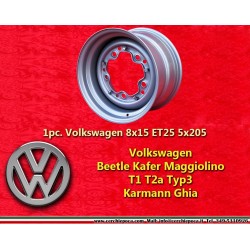 1 Stk Volkswagen Käfer Felge 8x15 ET25 5x205