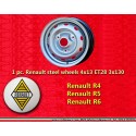 4 jantes en acier Renault R4 (78-93) 4L, R5, R6, 4x13 ET28 silver
