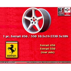 1 pz. cerchio Ferrari 456, 550 10.5x18 ET30 5x108 silver 456, 550