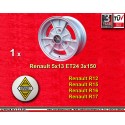1 Stk Felge Renault Alpine 5x13 ET24 3x150 silver R12, R15, R16, R17
