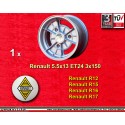 1 ud. llanta Renault Alpine 5.5x13 ET24 3x150 silver R12, R15, R16, R17