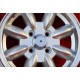 Austin Healey Minilite 5.5x13 ET25 4x101.6 silver/diamond cut Mini Mk1-3 cerchio wheel jante llanta felge