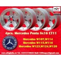 4 pcs. wheels Mercedes Penta 8x16 ET11 5x112 silver/diamond cut 107 108 109 116 123 126