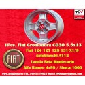 1 ud. llanta Fiat Cromodora CD30 5.5x13 ET7 4x98 silver 124 Berlina, Coupe, Spider, 125, 127, 128, 131, X1 9