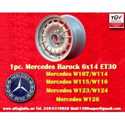 Mercedes Barock 6x14 ET30 5x112 silver 108 109 113 114 115 116 123 cerchio wheel jante llanta felge