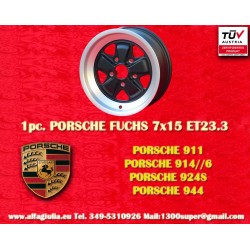 jante Porsche  Fuchs 7x15 ET23.3 5x130 matt black/diamond cut 911 -1989, 914 6, 944 -1986, 924 turbo-Carrera GT