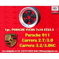 jante Porsche  Fuchs 7x16 ET23.3 5x130 matt black/diamond cut 911 -1989, 914 6, 944 -1986, turbo -1989