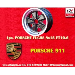 jante Porsche  Fuchs 8x15 ET10.6 5x130 matt black/diamond cut 911 -1989, 944 -1986 back axle