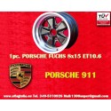 1 pc. wheel Porsche  Fuchs 8x15 ET10.6 5x130 matt black/diamond cut 911 -1989, 944 -1986 back axle