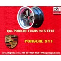 1 pc. wheel Porsche  Fuchs 9x15 ET15 5x130 matt black/diamond cut 911 SC Carrera -1987