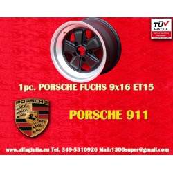 Felge Porsche  Fuchs 9x16 ET15 5x130 matt black/diamond cut 911 SC, Carrera -1989, turbo -1989 back axle