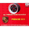 1 pc. wheel Porsche  Fuchs 9x16 ET15 5x130 matt black/diamond cut 911 SC, Carrera -1989, turbo -1989 back axle