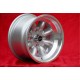 Volkswagen Minilite 8x13 ET-6 4x100 silver/diamond cut 1502-2002 tii, 3 E21 only back axle cerchi wheels jantes llantas felgen 