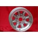Volkswagen Minilite 8x13 ET-6 4x100 silver/diamond cut 1502-2002 tii, 3 E21 only back axle cerchi wheels jantes llantas felgen 