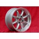 Volkswagen Minilite 7x15 ET5 4x100 silver/diamond cut 1502-2002, 1500-2000tii, 2000C CA CS, 3 E21, E30 cerchi wheels jantes llan