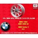1 pc. wheel BMW Minilite 7x15 ET5 4x100 silver/diamond cut 1502-2002, 1500-2000tii, 2000C CA CS, 3 E21, E30