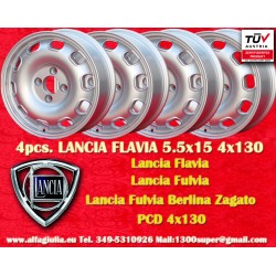 4 pcs. wheels Lancia Tecnomagnesio 5.5x15 ET23 4x130 silver Flavia