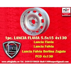 Lancia Tecnomagnesio 5.5x15 ET23 4x130 silver Flavia cerchio wheel jante llanta felge