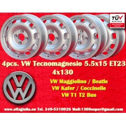 Volkswagen TZ 7x15 ET23.3 5x130 silver 356 C SC, 911 -1969, 912 cerchi wheels llantas jantes felgen