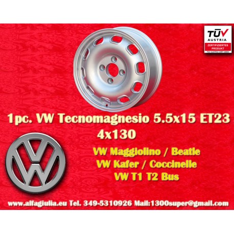 Volkswagen TZ 7x15 ET23.3 5x130 silver 356 C SC, 911 -1969, 912 cerchio jante llanta felge wheel
