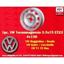 1 pc. wheel Volkswagen TZ 5.5x15 ET23 4x130 silver Beetle 67-, Karmann Ghia 67-, Type 3, 411, 412